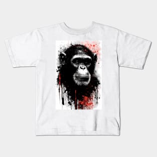 Chimpanzee Ink Painting Kids T-Shirt